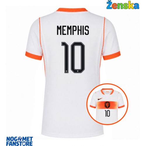 Nizozemska Memphis Depay #10 Gostujuci Dres za Ženska SP 2026 Kratak Rukav